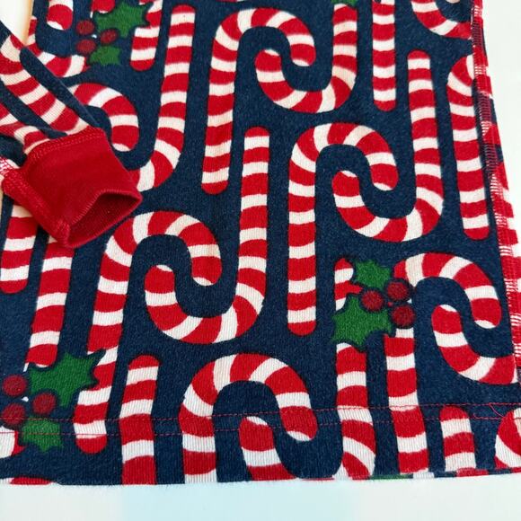 Hanna Andersson Candy Cane Long John Pajama Set 100cm 4 - Picture 6 of 14